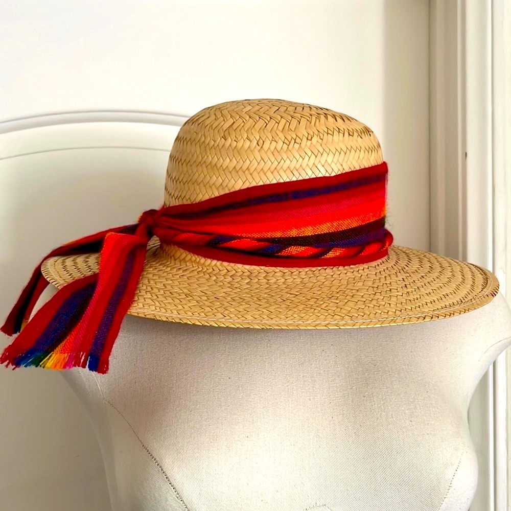 Straw Hat With Colorful Band / Host Pick - Picture 5 of 11